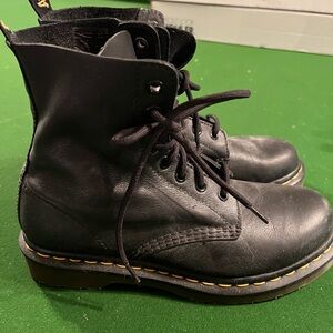 Dr. Martens Black Leather Combat Boots